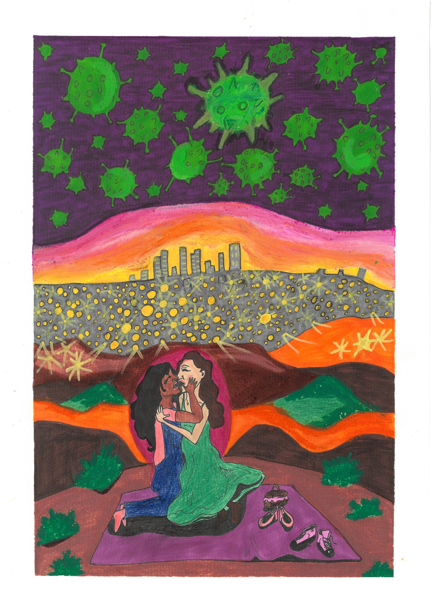 Based on a dream I had, on a3 paper.