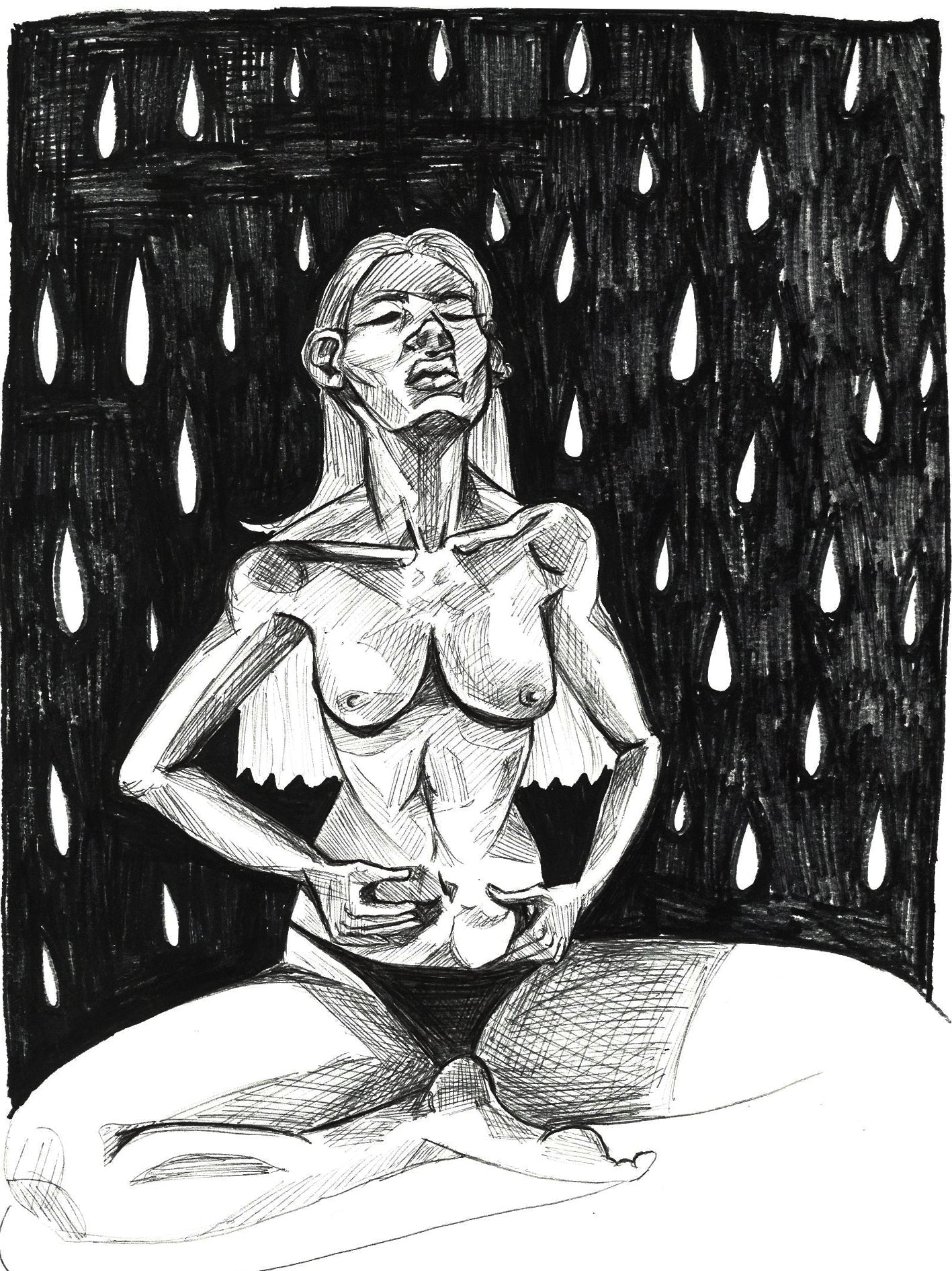 rainy day, ink on a4 paper.