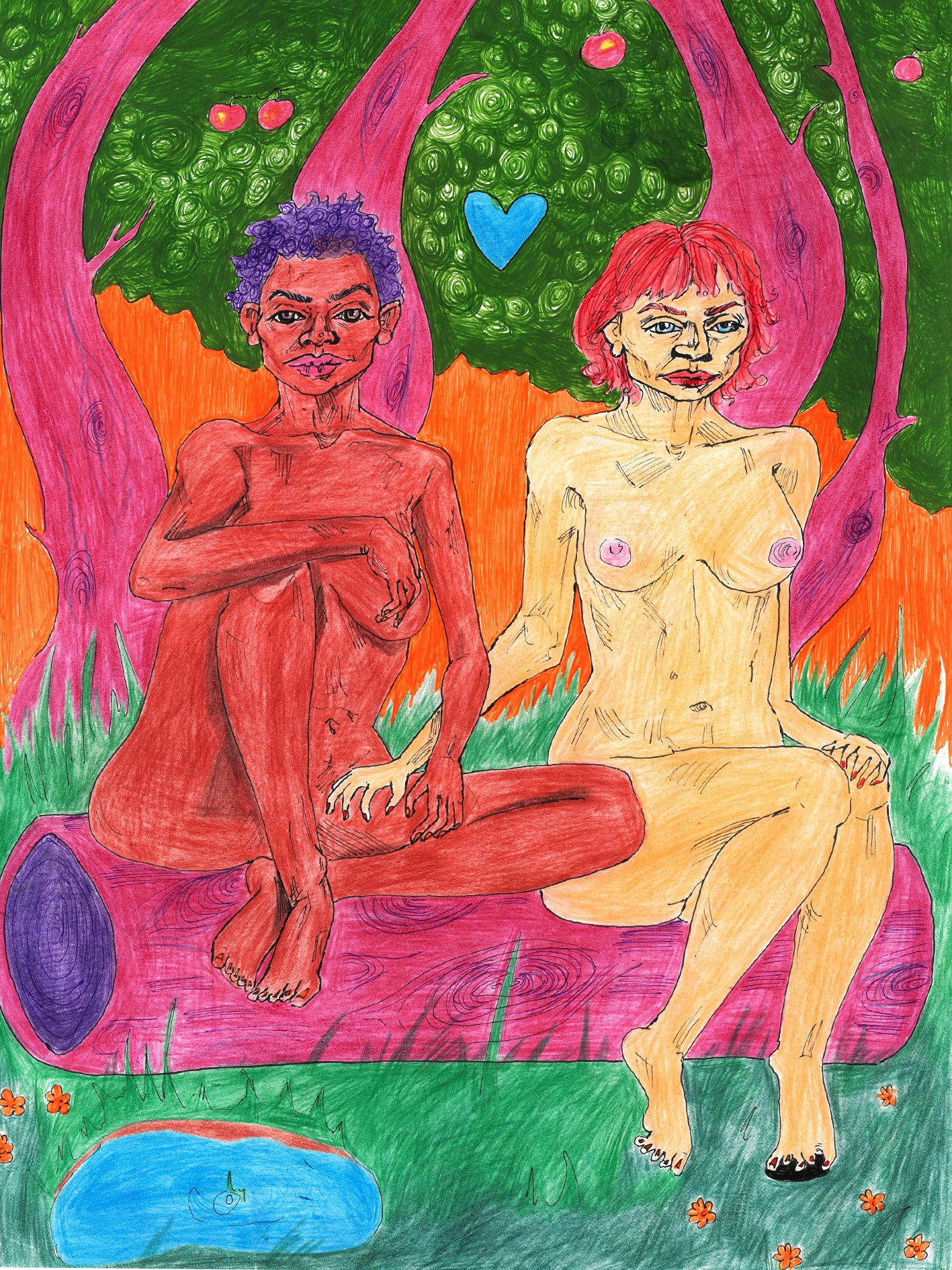 togetherness, multi-media on a3 paper.