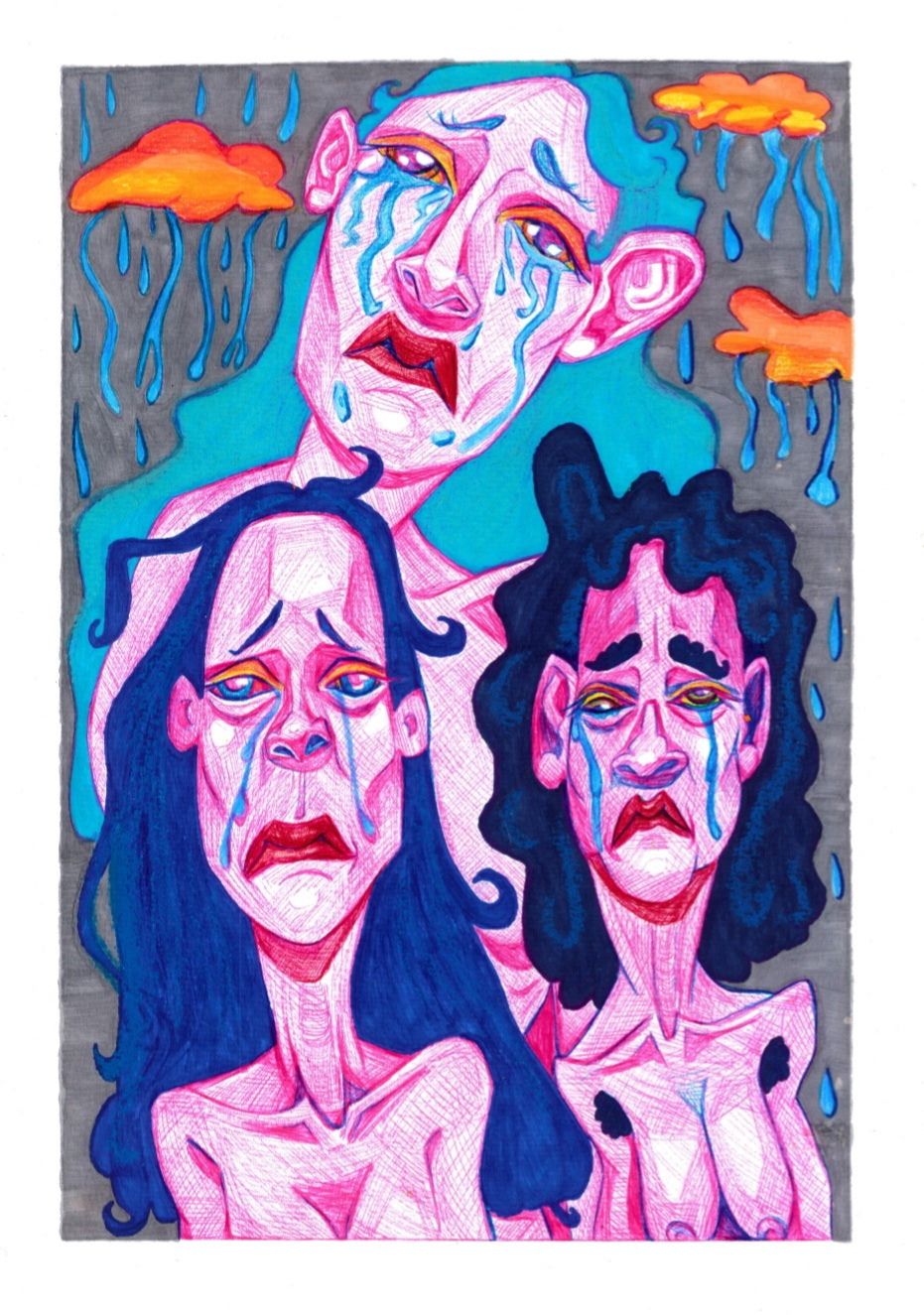 The rain that brought inner release, Print in colour.