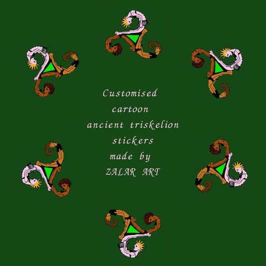 customised triskelion design sticker