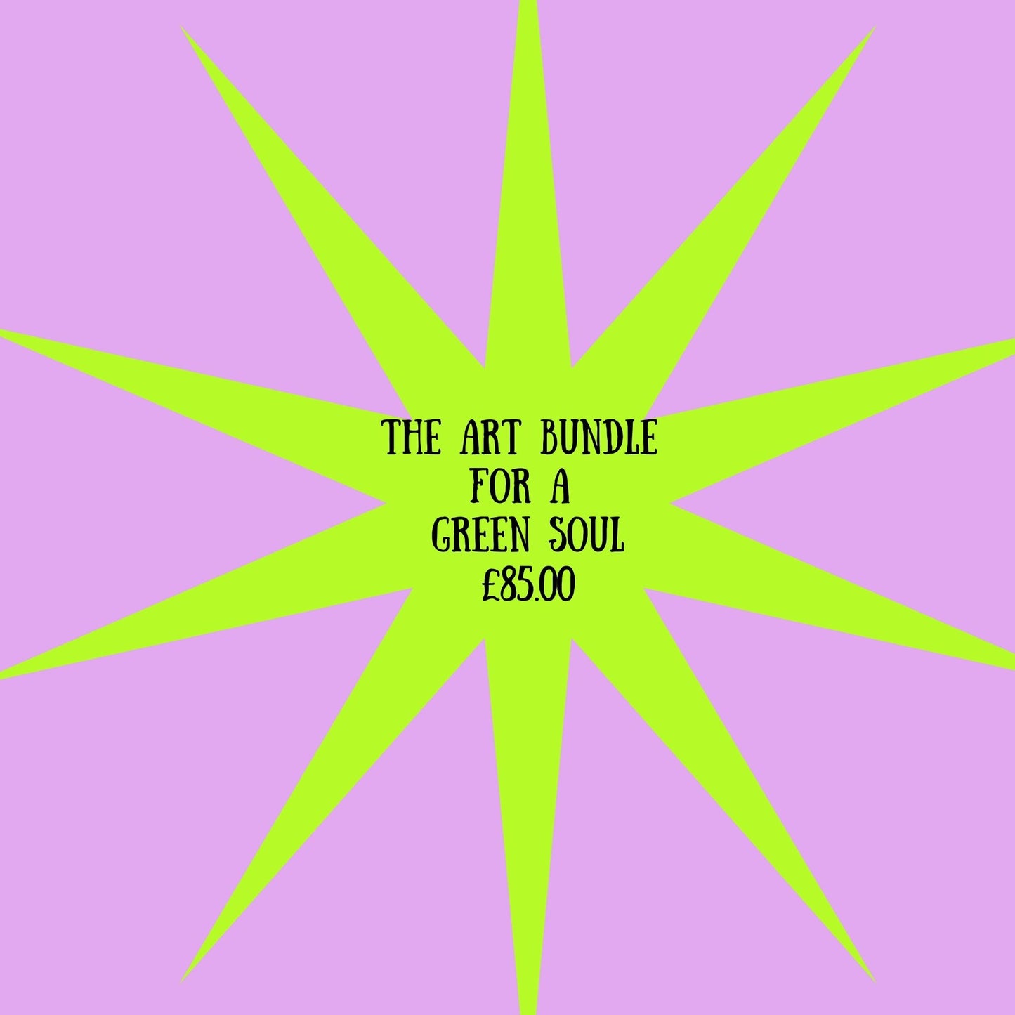 £85 'EMBERS OF GREEN' THEMED ART BUNDLE !