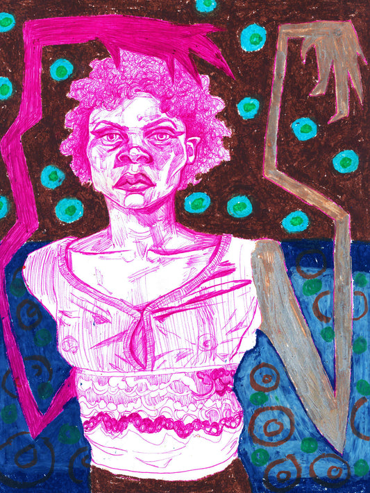 growing pains, multi-media on a3 paper.