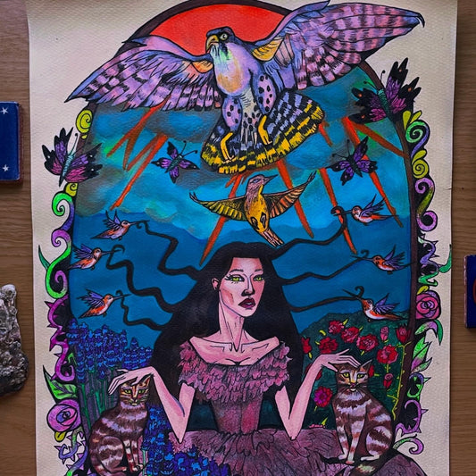 A land of whimsy print. A4 in size, amazing quality finish, watercolour paper.