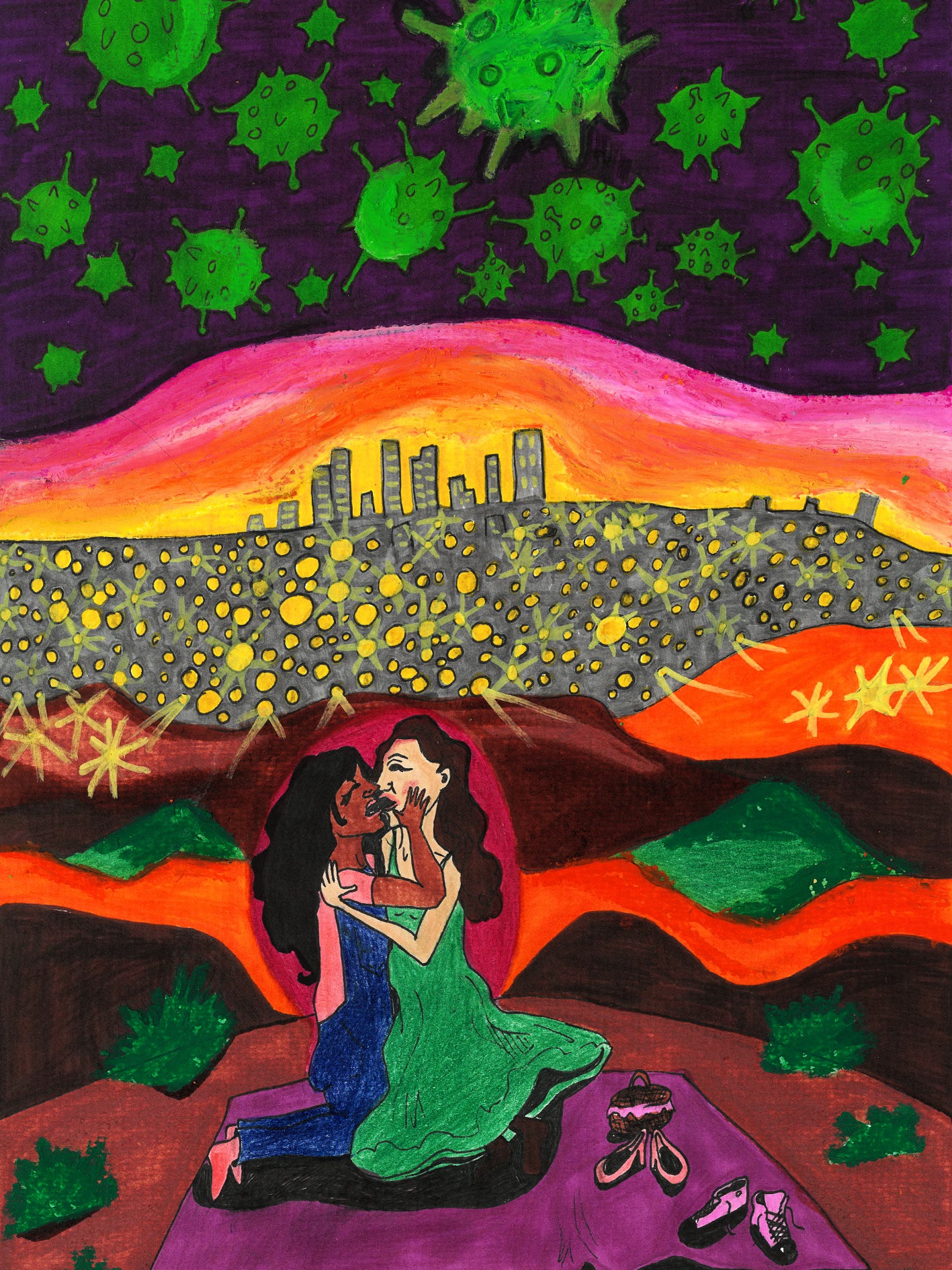 Based on a dream I had, on a3 paper.